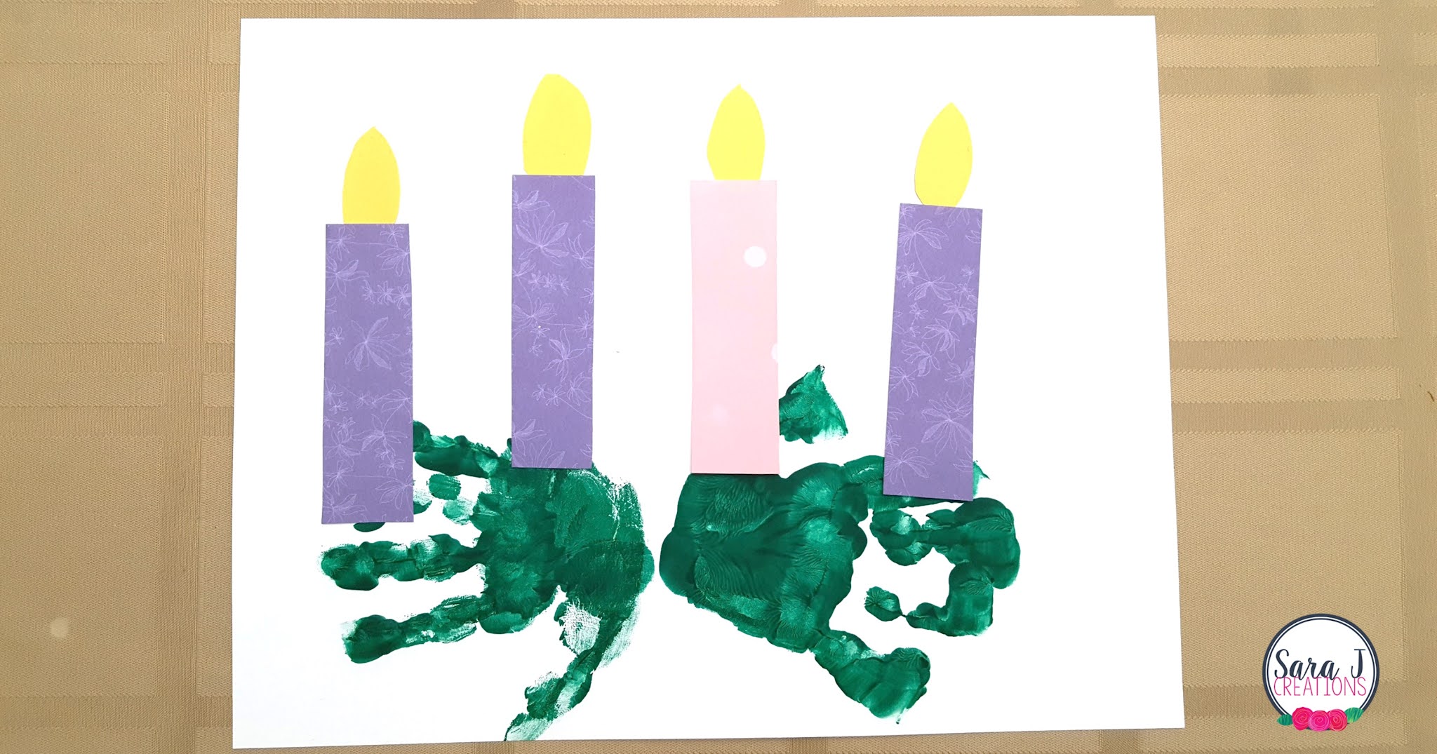 Find out the steps for this adorable Handprint Advent Wreath.