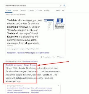 Cara Menghapus Semua Pesan Facebook Messenger di android