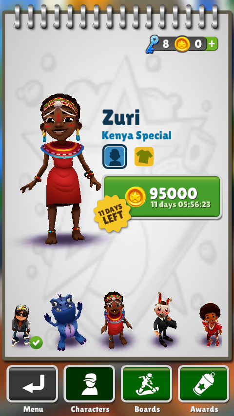 How to Draw Zuri from Subway Surfers (Subway Surfers) Step by Step