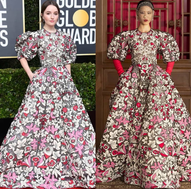 Kaitlyn Dever Wears Maison Valentino at Golden Globes 2020