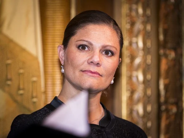 Crown Princess Victoria of Sweden attended the scholarship presentation ceremony at the Swedish Royal Opera organized by Micael Bindefeld Foundation in memory of Holocaust victims.