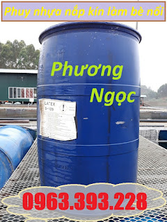 Thùng phuy nhựa nắp kín 220L đã qua sử dụng, thùng phuy nhựa 2 nắp nhỏ, thùng ph 592ecafcea22087c5133