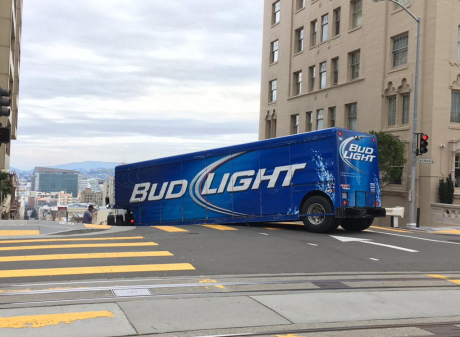 Just A Car Guy when high centered and stuck for a while, it's not bad