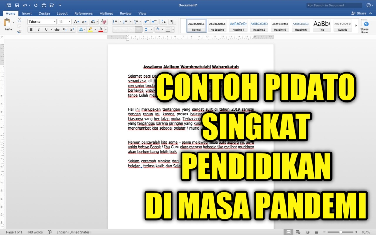 Contoh Pidato  Singkat Tentang Pendidikan di  Masa  Pandemi  