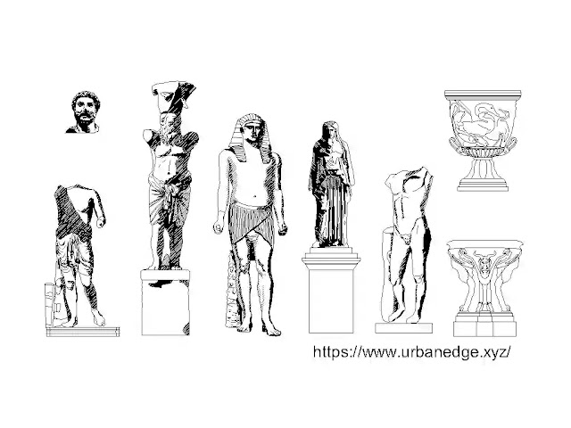 Statues cad blocks download,  5+ Sculpture cad blocks