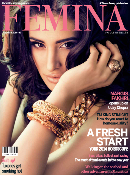 Nargis Fakhri opens up on Uday Chopra on the cover of Femina magazine