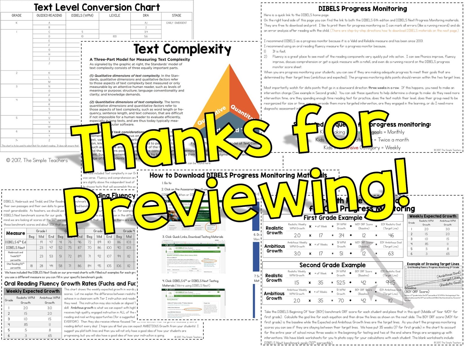 The Simple Teachers K1 Dibels Progress Monitoring