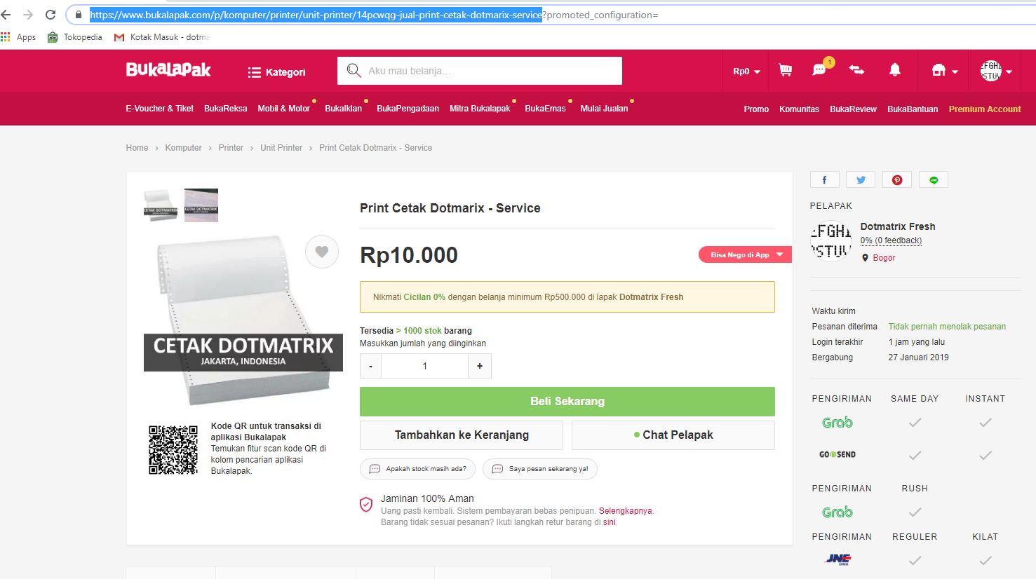 Jasa Cetak Print Dot Matrix , Jakarta Dotmatrix