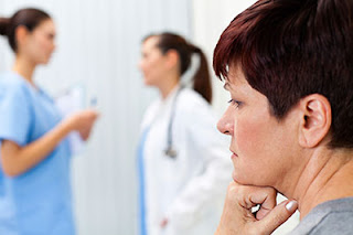 Woman waiting to get her diagnosis