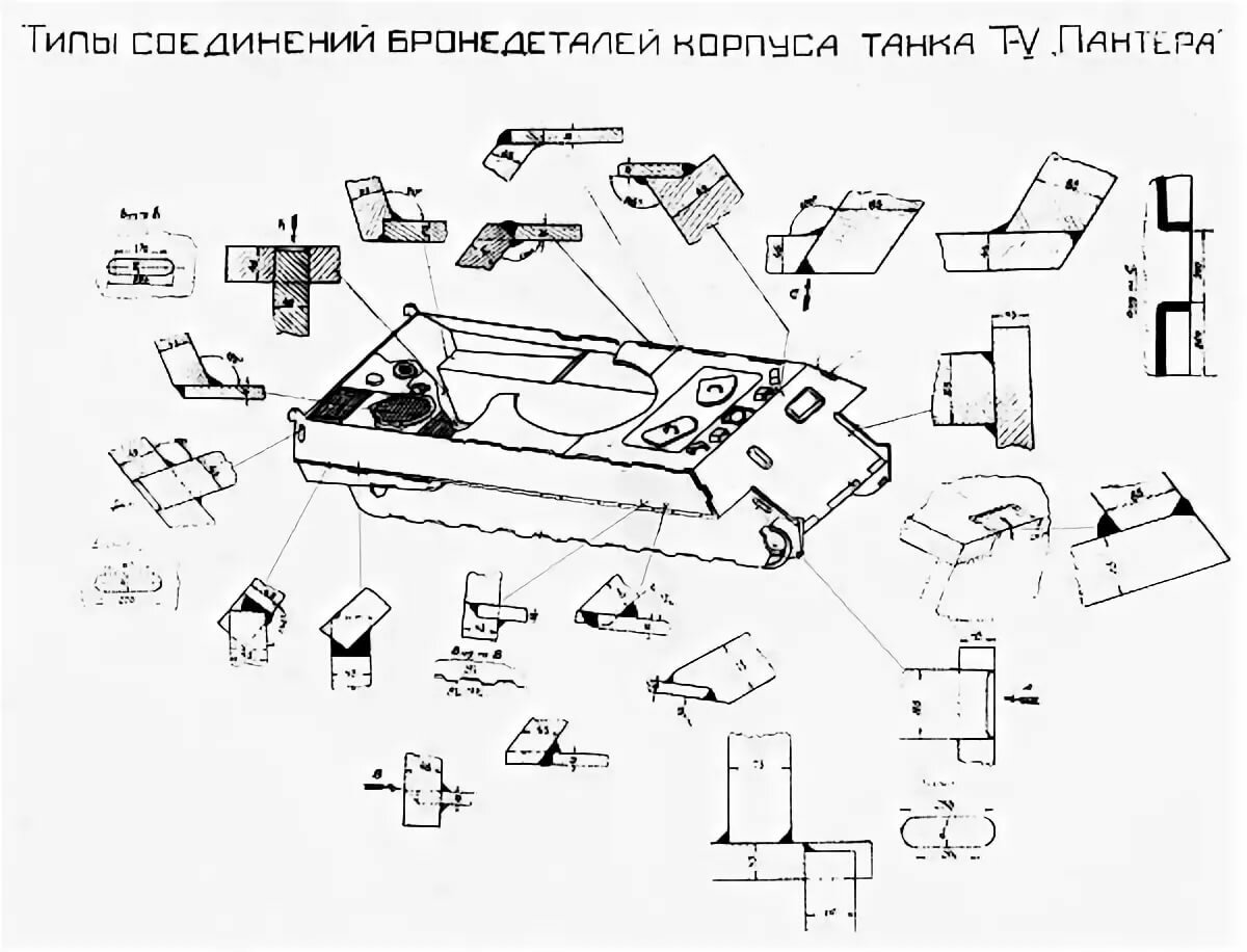 Чертеж танка пантера