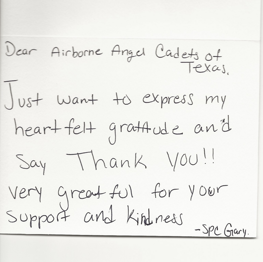 Care Packages for Soldiers Care Package Thank You Letters