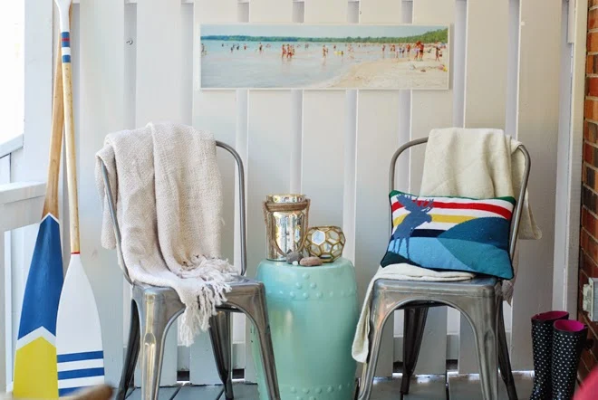 beachy back porch metal chairs