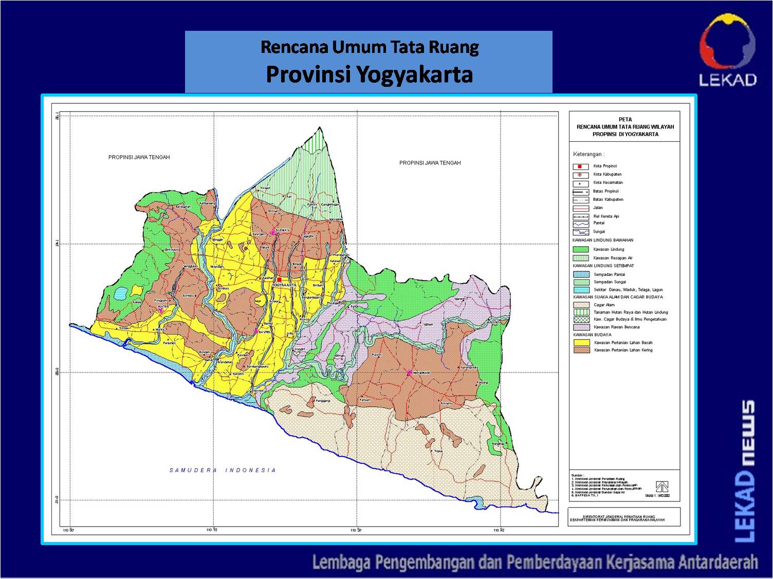 LekadNews Peta  RUTR Provinsi Yogyakarta 