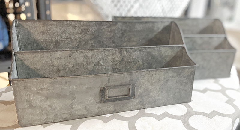 DIY Galvanized Tote Organizer