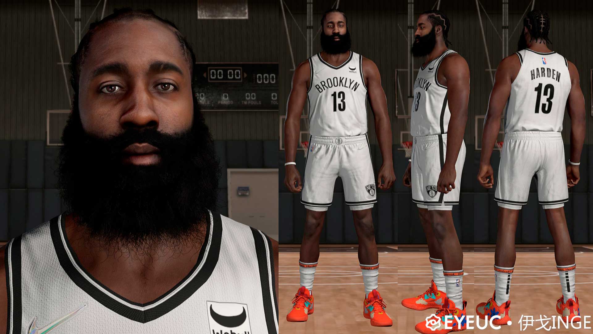 NBA 2K22 James Harden Cyberface & Hair Update V2.5 by Inge