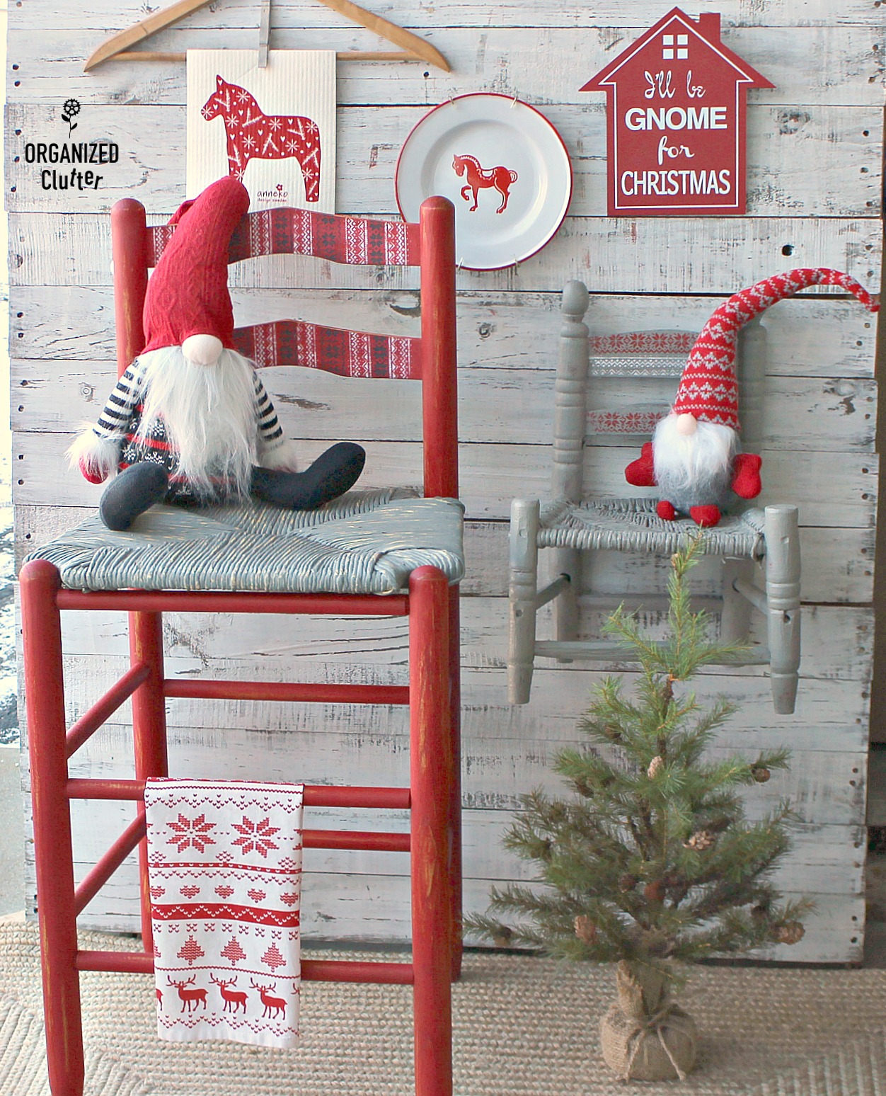 A Nordic Thrift Shop Stool Makeover and Nordic Themed Decor - Organized ...