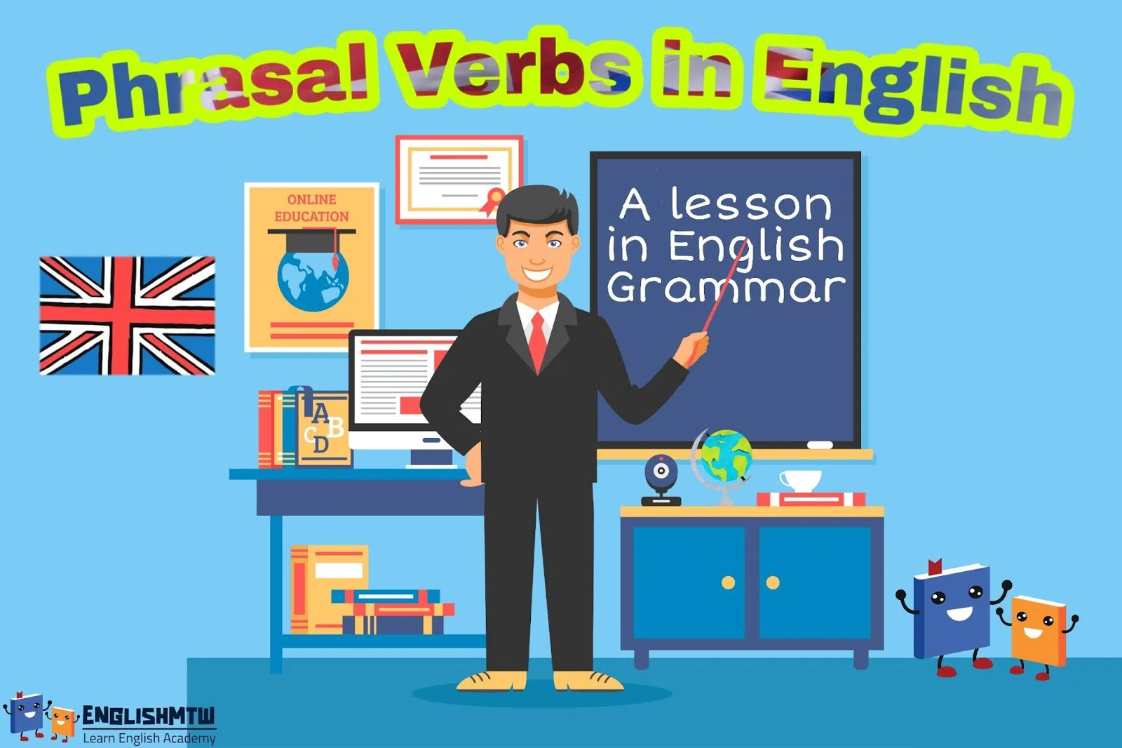 شرح جميع الأفعال المركبة Phrasal verbs في اللغة الانجليزية