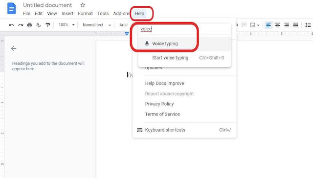 Voice Typing Google Docs Tidak Muncul