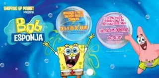 Promoção SP Market Férias Julho 2019 Bob Esponja - Pelúcia Bob Esponja ou Patrick