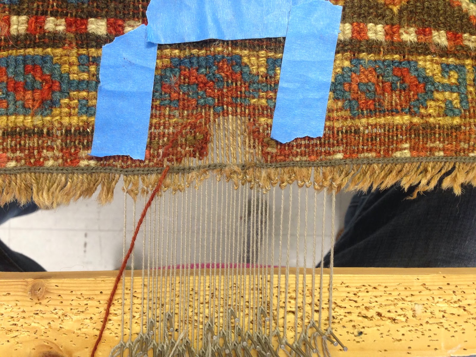 Antique Rug Repair Process and Result
