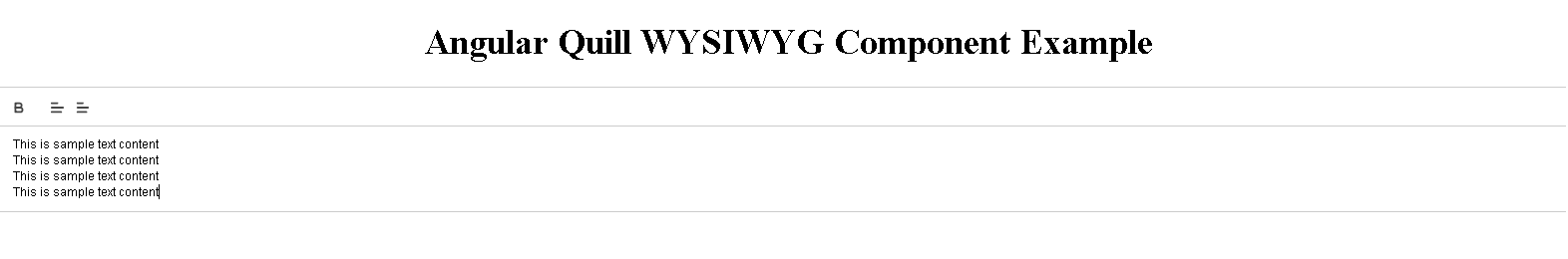 Angular Wysiwyg ngx-quill tutorial with example