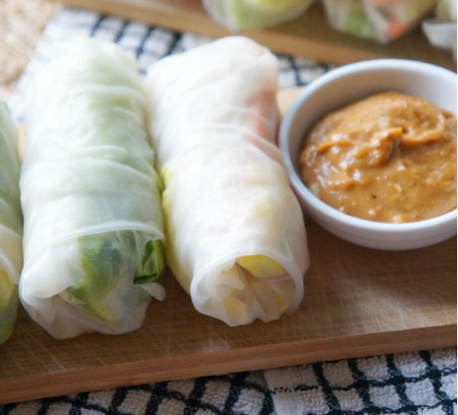 FRESH VEGGIE ROLLS WITH PEANUT GINGER SAUCE #vegetarian #vegan #soup #easy #breakfast FRESH VEGGIE ROLLS WITH PEANUT GINGER SAUCE #vegetarian #vegan #soup #easy #breakfast