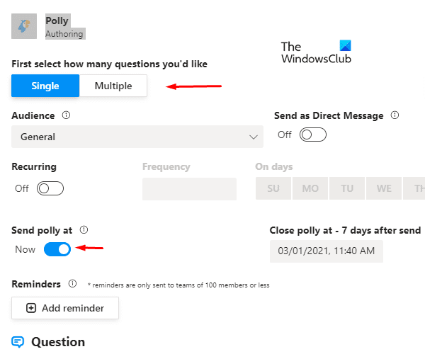 Come creare sondaggi sul team Microsoft