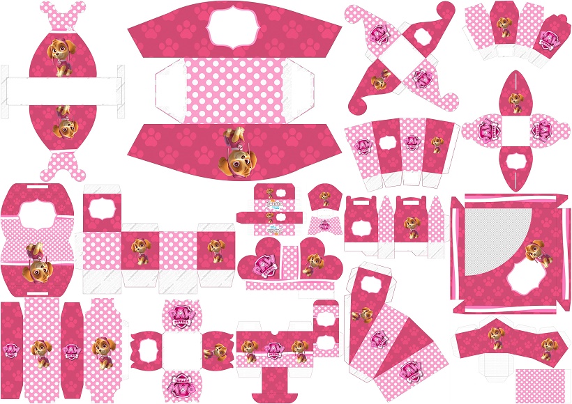 Skye de Paw Patrol: Cajas para Imprimir Gratis. - Ideas y material gratis para fiestas y celebraciones Oh My Fiesta!