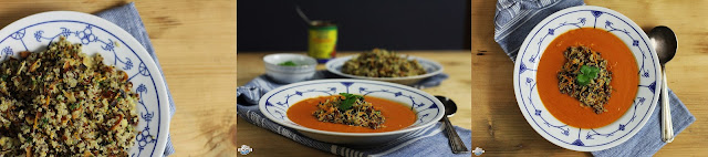 Marokańska Zupa z Cieciorki z Pomarańczowo-Migdałową Komosą / Moroccan Chickpea Soup with Orange Almond Quinoa
