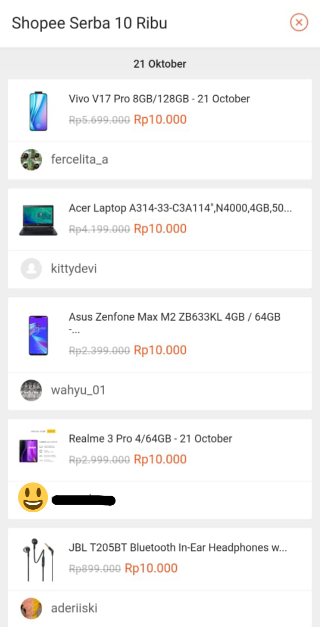 Pemenang Shopee Serba 10 Ribu Pemenang Shopee Serba 10 Ribu