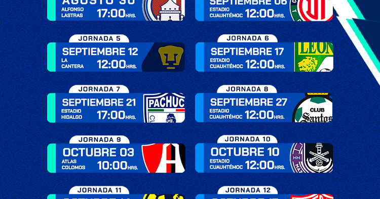 DeporPuebla: LISTO EL CALENDARIO DE LA LIGA MX FEMENIL PARA LA ESCUADRA ...