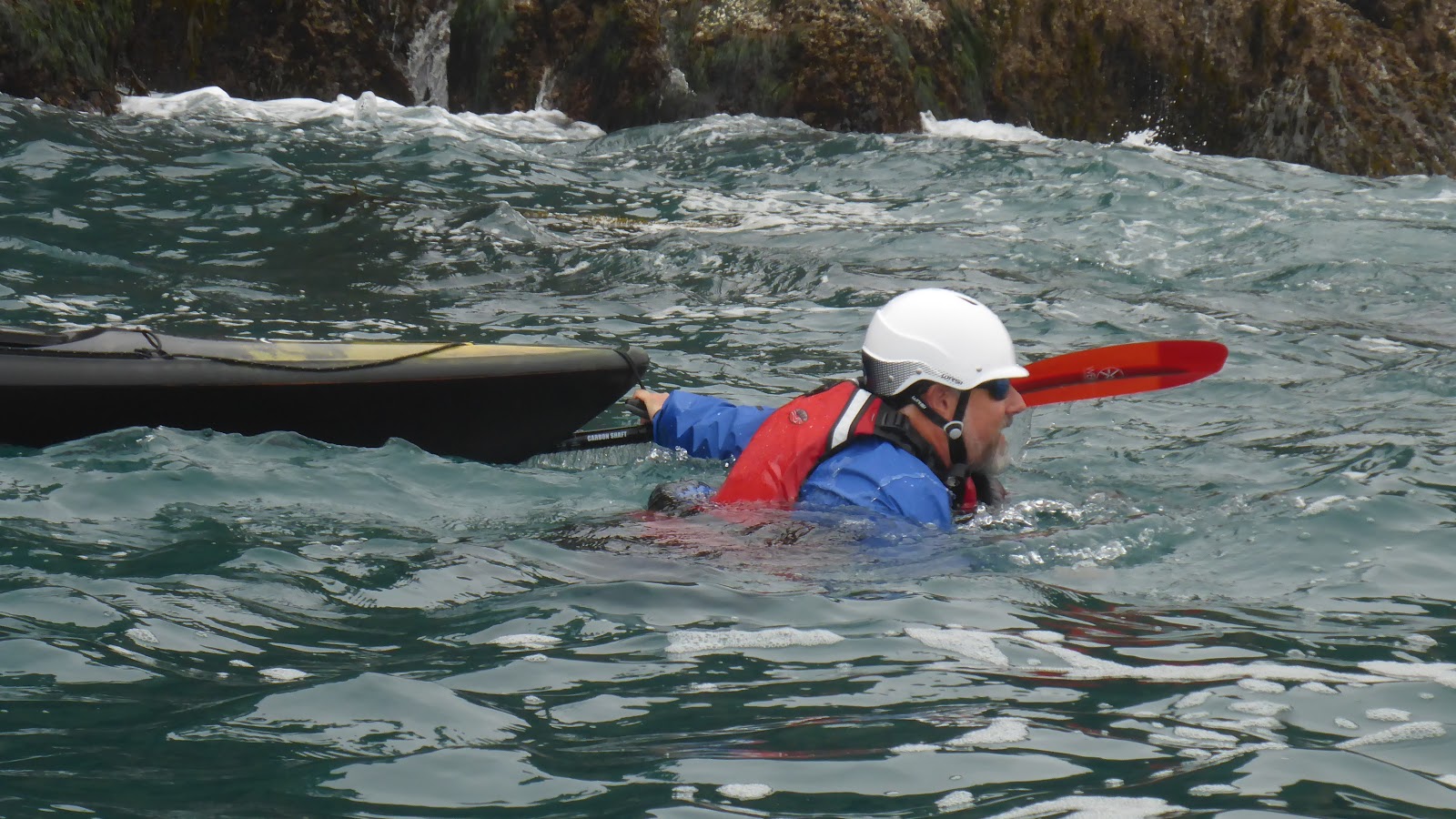 Woman on Water Swimming with Your Kayak