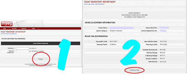 Cara Renew Roadtax Online Mudah | Roadtax Dihantar Seawal Sehari