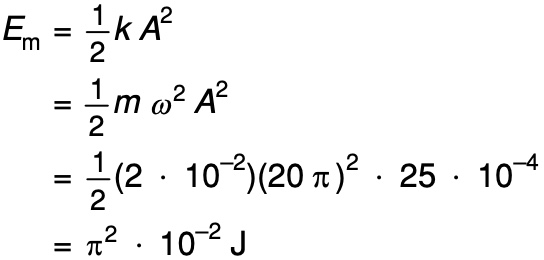 Benda Bermassa 20 Gram Diletakkan Di Ujung Pegas Lalu Digetarkan Persamaan Getaran Pegas Y 0 05 Sin 20p T Dengan Y Dalam Meter Dan T Dalam Sekon Energi Mekanik Yang Dihasilkan Sebesar