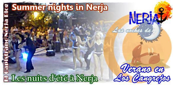 Las noches de verano en Nerja son para salir por ello los espectáculos se realizan al aire libre en la plaza de los Cangrejos cuando el sol da un descanso y la brisa invita a vivir la calle