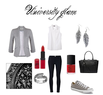 Stylowy outfit na uczelnię Stylowy outfit na uczelnię stylizacja moda blog modowy Converse netstylistka