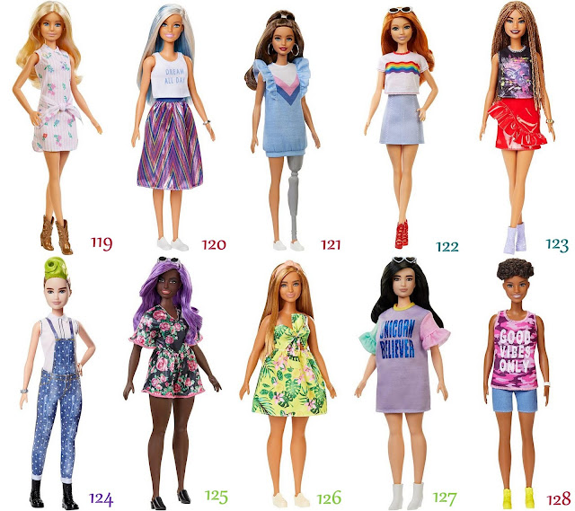 ...que bonito Yohanita!: Barbie Fashionistas 2019: wave 2. Doll #123 y #126