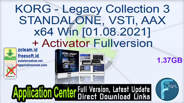 KORG - Legacy Collection 3 STANDALONE, VSTi, AAX x64 Win [01.08.2021] + Activator Fullversion