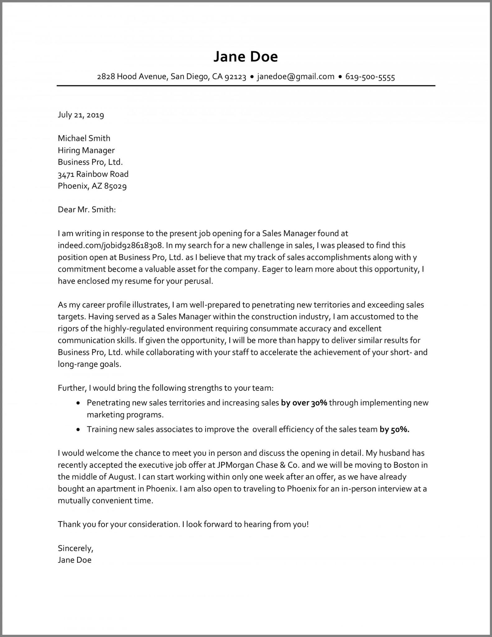 Relocation Cover Letter Examples 20181 Resume Letter