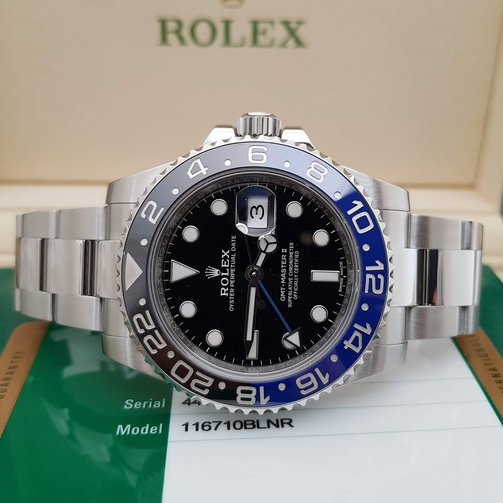 Jual Beli Tukar Tambah Service Jam Tangan Mewah Arloji Original Buy Sell Trade In Service Sold Rolex Gmt Master Ii Batman Blue Black Ceramic Bezel Ref 116710blnr Black Dial Automatic Stainless Steel Case With Oyster