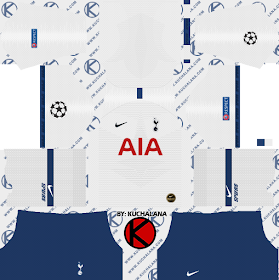 Tottenham Hotspur 2019/2020 champions league Kit - Dream League Soccer Kits