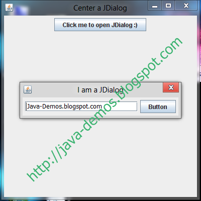 Center JDialog on Screen & JFrame in Java Swing — Java Demos