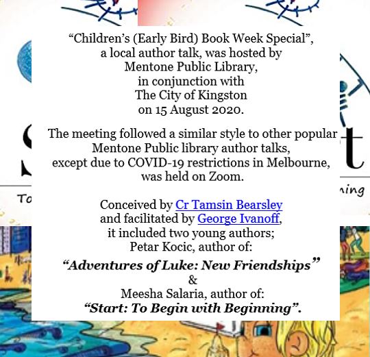 Children's (Early Bird) Book Week Zoom Showcase Review 11am, Saturday