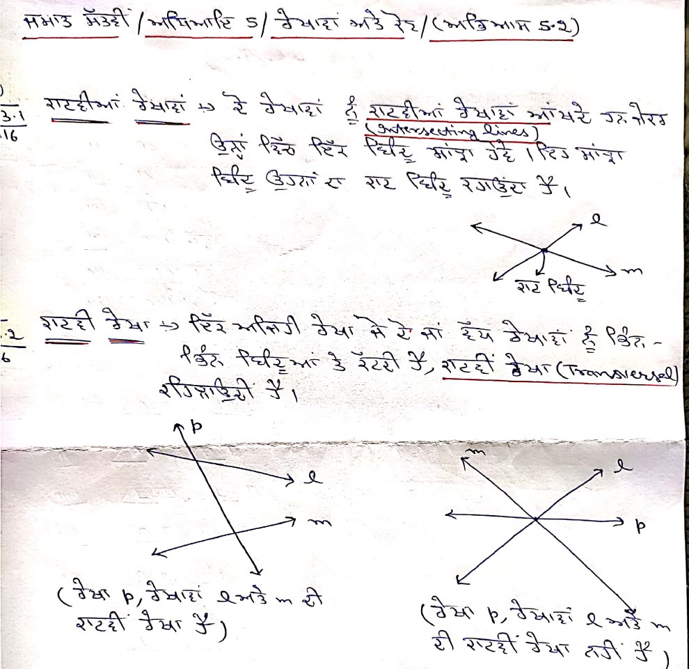 5Lines and Angles Class 7