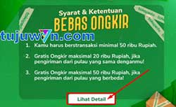 Lihat detail promo bebas ongkir di tokopedia