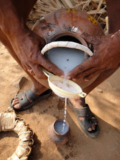 Straining Palm Wine Straining Palm Wine