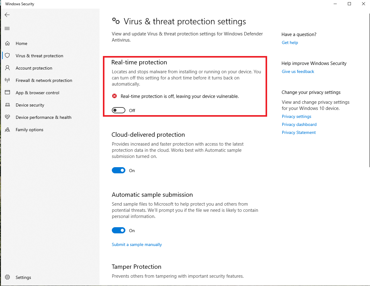 turning off microsoft defender turning off microsoft defender