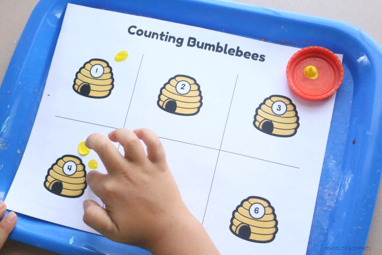 Bumblebee Fingerprint Art & Math Activity School Time Snippets