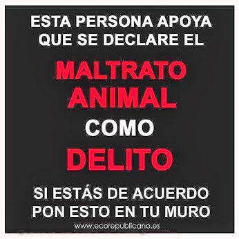 No al maltrato animal.