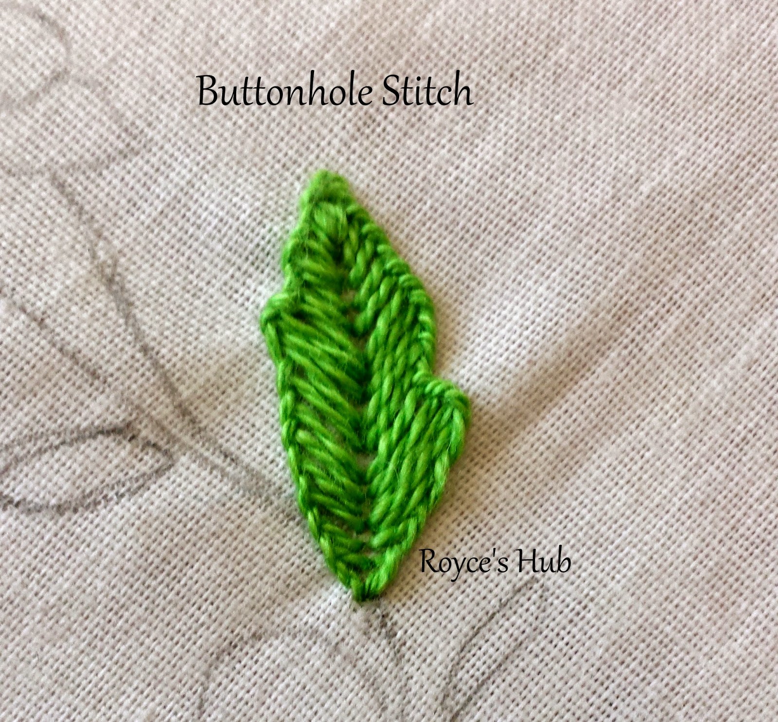 Royces hub jessecmault stitches for leaves  buttonhole stitch